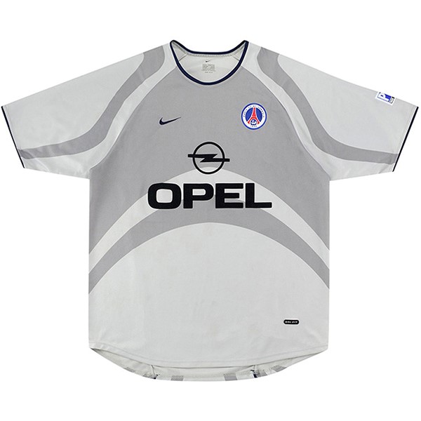 Tailandia Camiseta Paris Saint Germain Replica Segunda Ropa Retro 2001 Gris